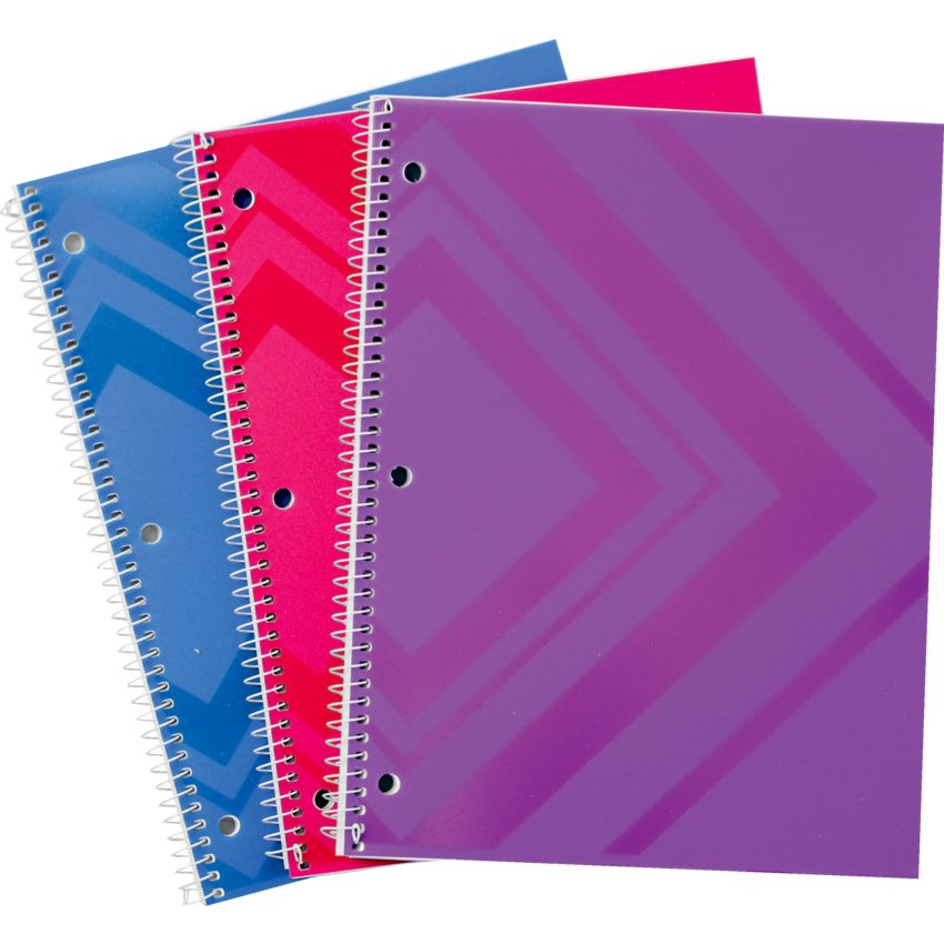 Hilroy Poly Notebook 200 Pages 10-1/2" x 8" Assorted Colours