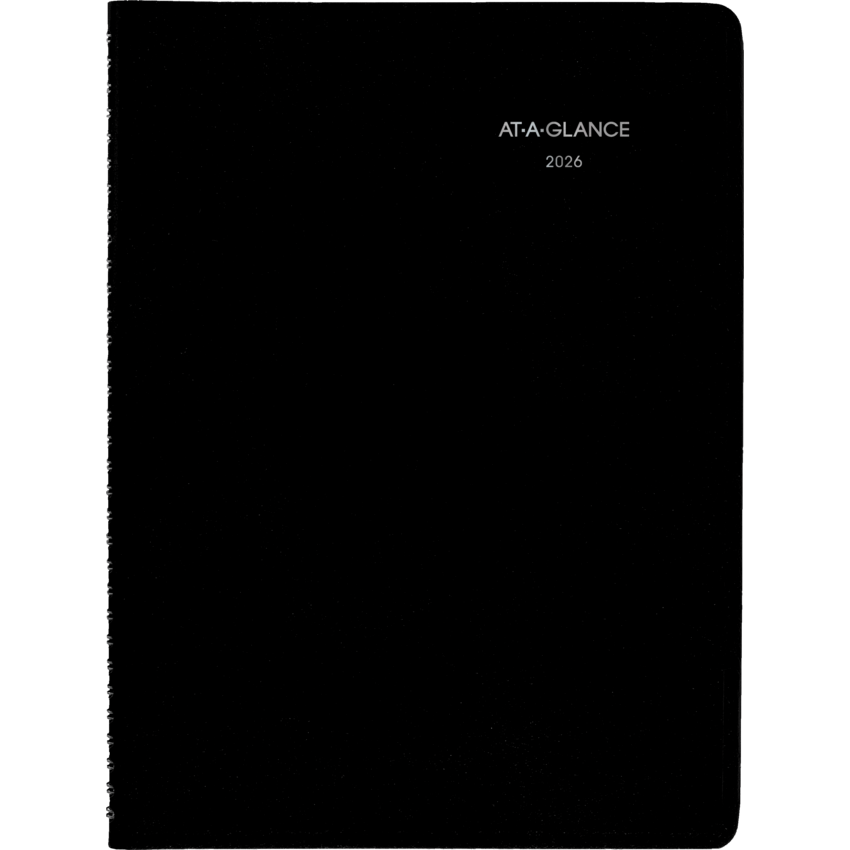 AT-A-GLANCE® Weekly Appointment Book 11" x 8" Bilingual Black