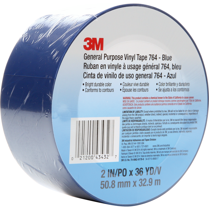 3M™ 764 Vinyl Tape 2" Blue