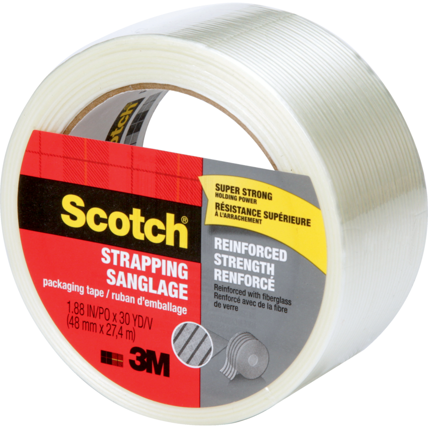 Scotch®Reinforced Strapping Shipping Tape 48 mm x 27.4 m