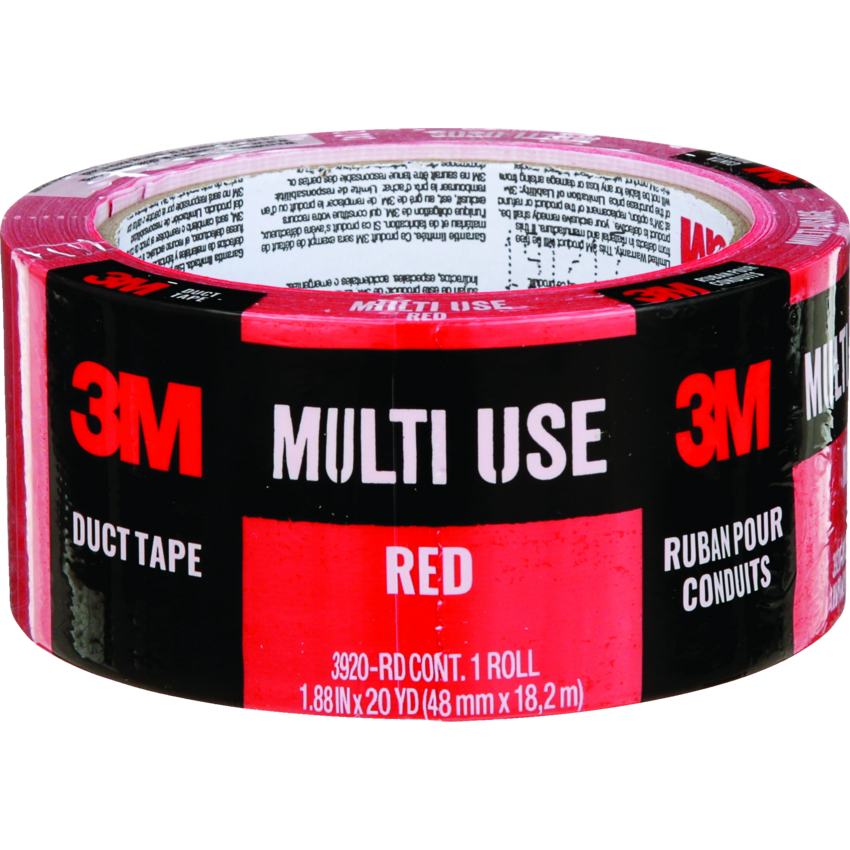 3M™ Multi-Use Coloured Duct Tape 1-7/8" (48 mm x 18.2 m) Red