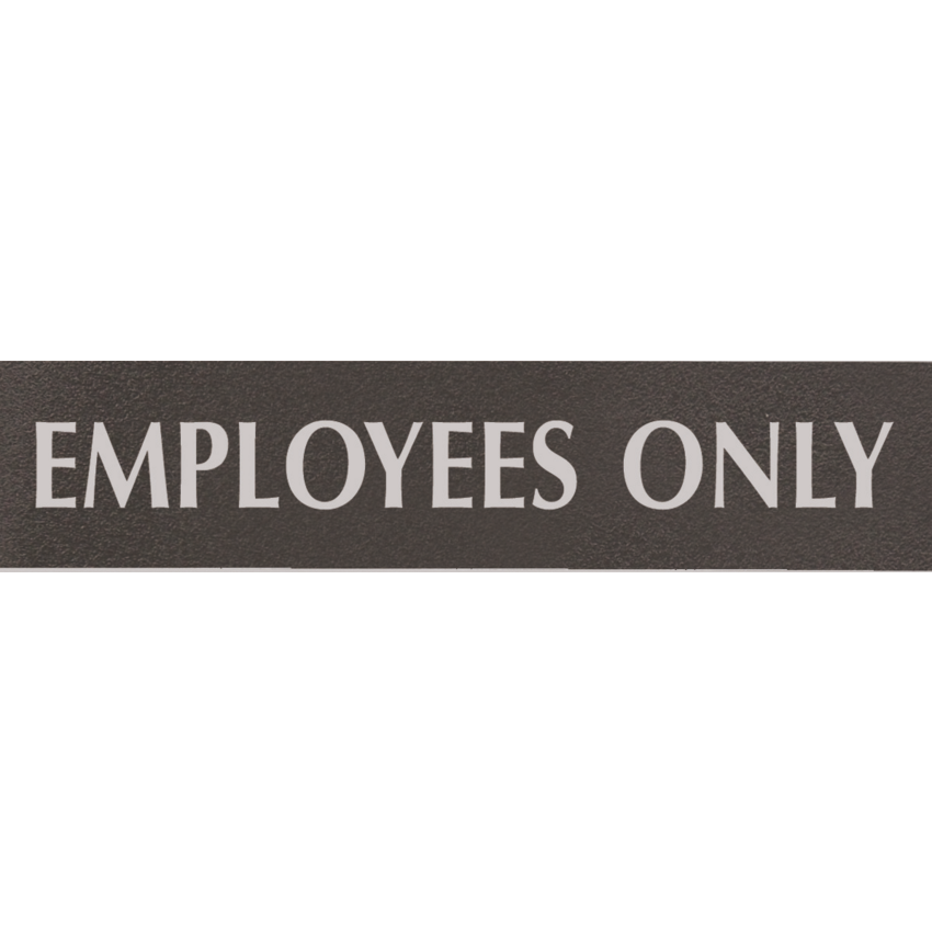 Headline® Century Employees Only Sign 3" x 9" English