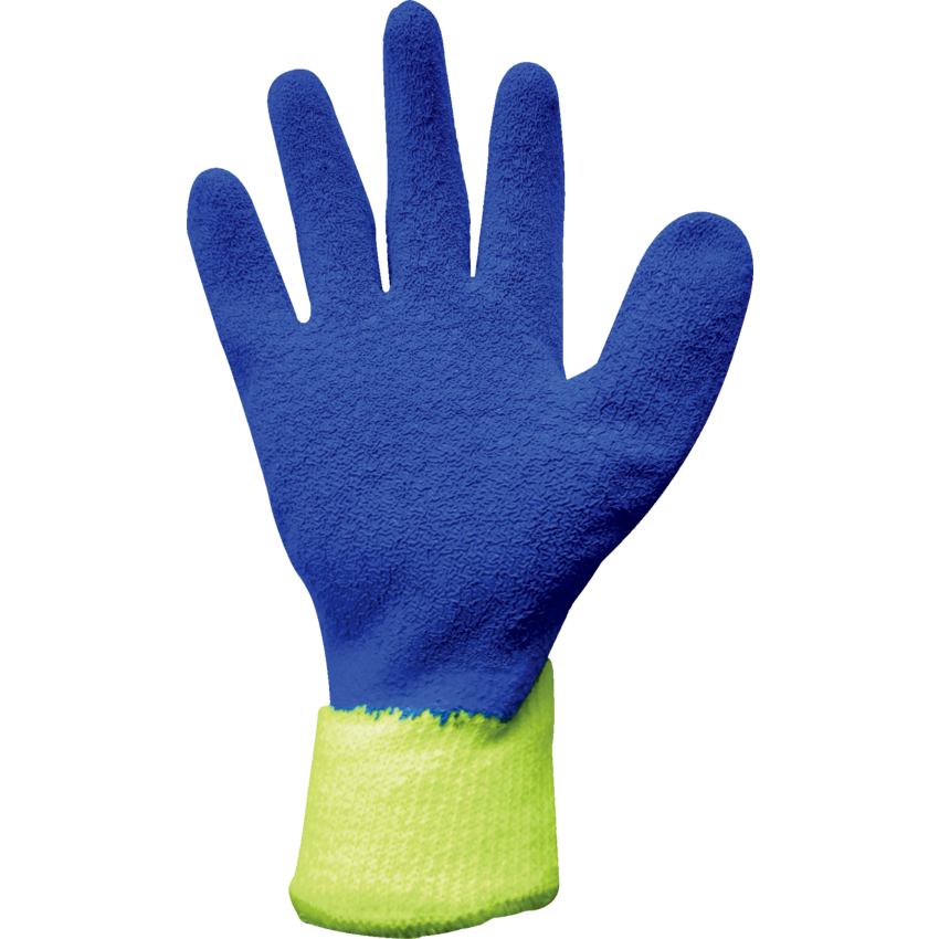 RONCO Thermal Gloves Knitted Latex Coated Acrylic Large Blue