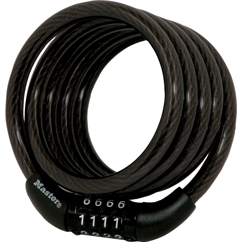 Master Lock® Combination Cable Lock Numeric 4' Assorted Colours