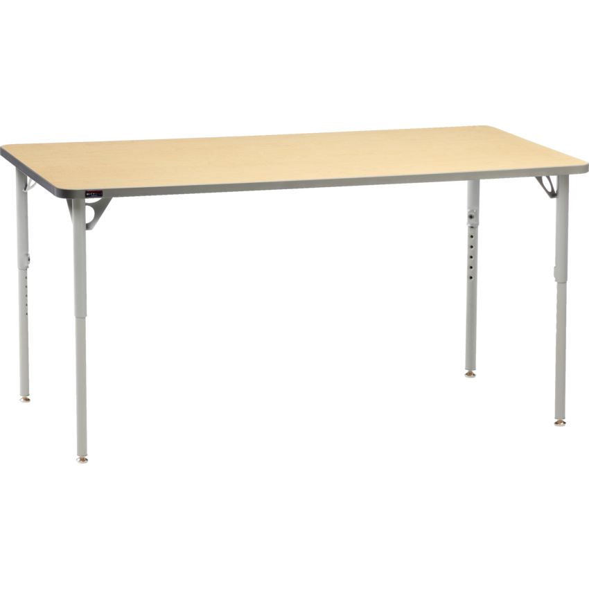 Mitybilt Aktivity Collaborative Learning Rectangle Table 30" x 60" Maple/Silver