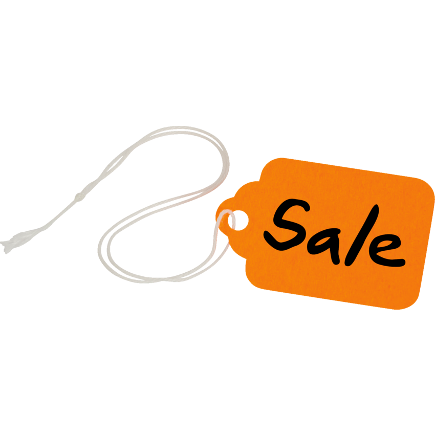 Merangue Merchandise String Tags 1-3/32" x 3/4" Assorted Neon Colours 100/pkg