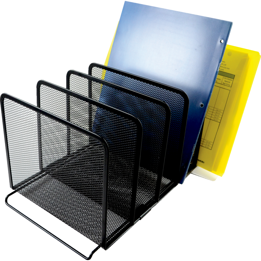 Winnable Mesh 5 Section Desk Sorter Black