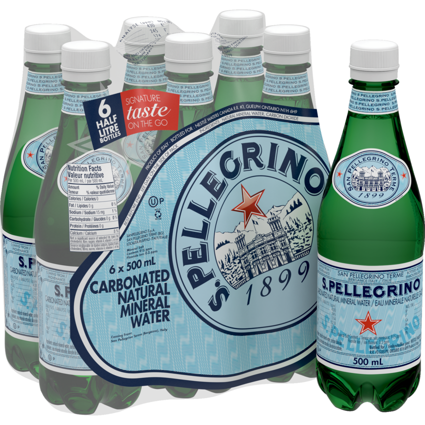 San Pellegrino® Sparkling Water PET 500 mL 6/pkg
