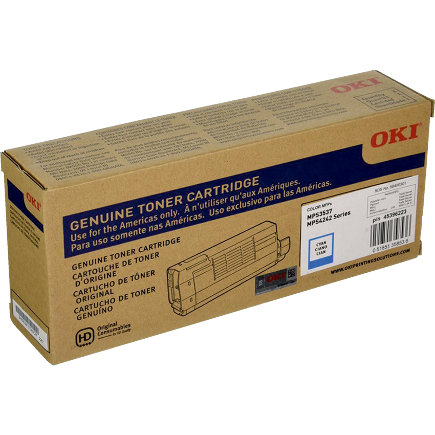 OKI Data® Laser Cartridge 45396223 Cyan