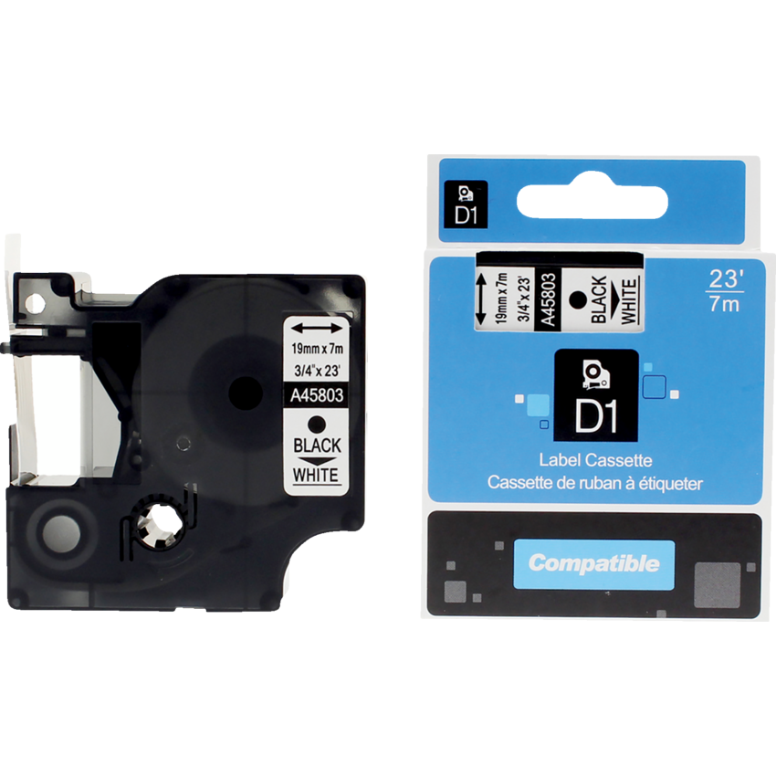 Premium Tape™ Compatible Replacement Tape Dymo A45803 3/4" x 23' Black on White