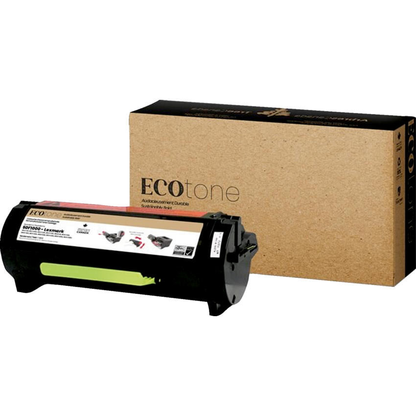 EcoTone® Remanufactured Laser Cartridge (Lex 50F1000) Black