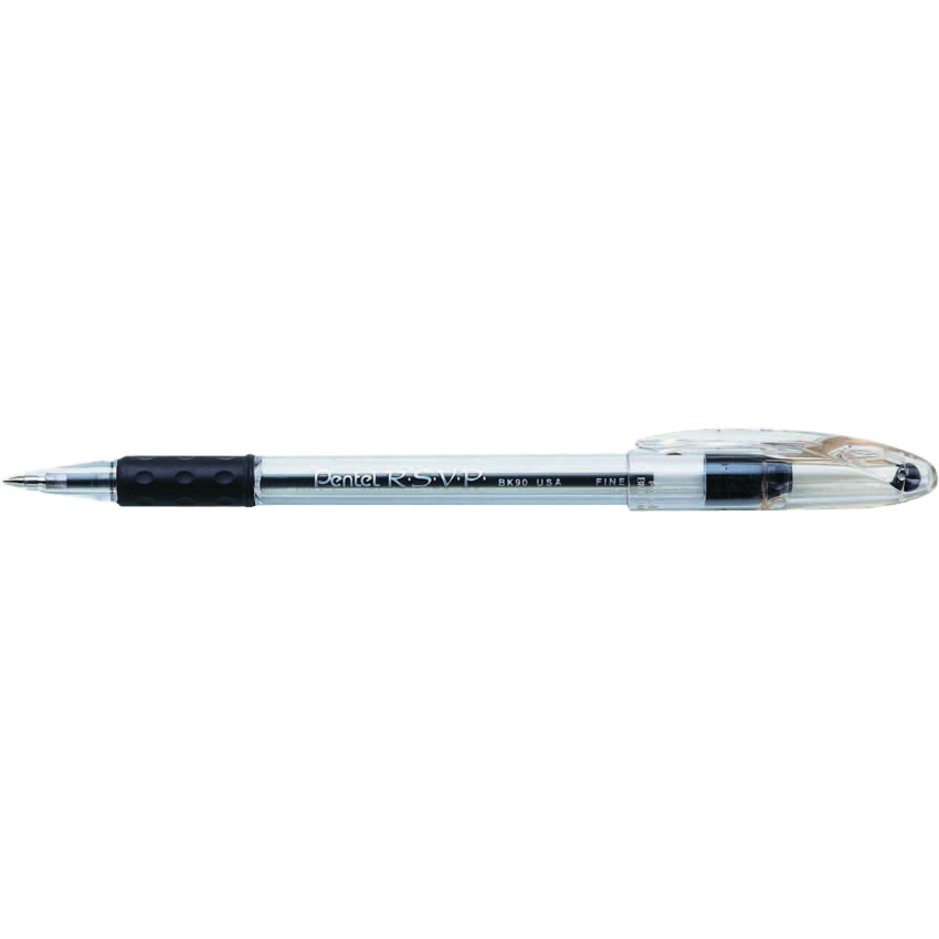 Pentel® R.S.V.P.® Pens Fine Point Black 12/box