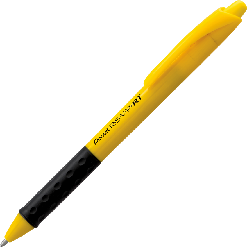 Pentel® R.S.V.P.® Retractable Pens Bold Point Yellow Barrel