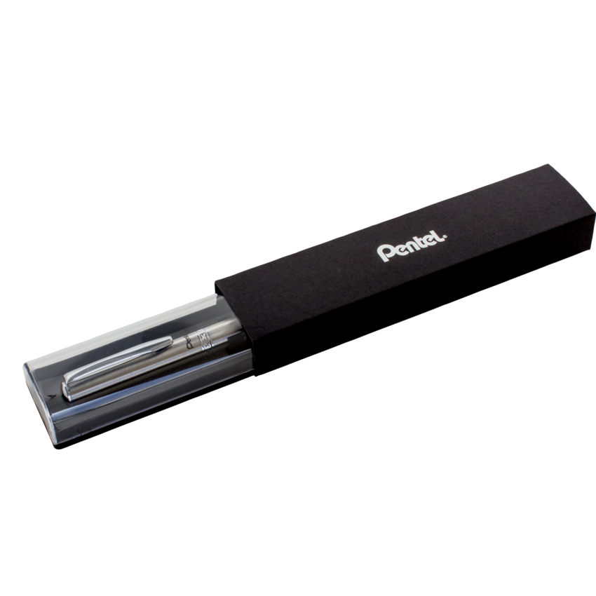 Pentel® Sterling Gel Pen 0.7 mm Silver Barrel Black Ink