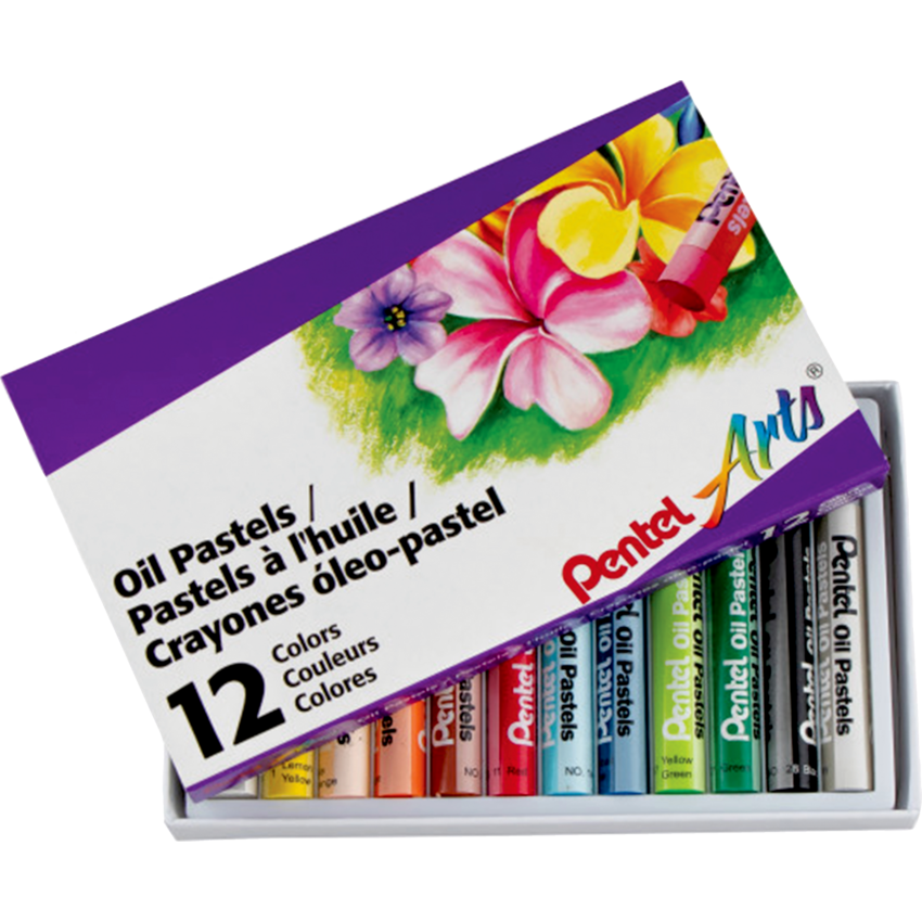 Pentel Arts® Oil Pastels Assorted Colours 12/pkg