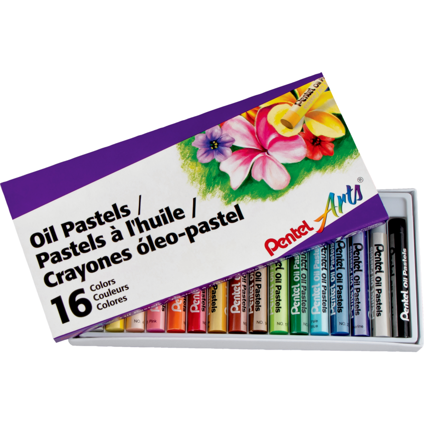 Pentel Arts® Oil Pastels Assorted Colours 16/pkg