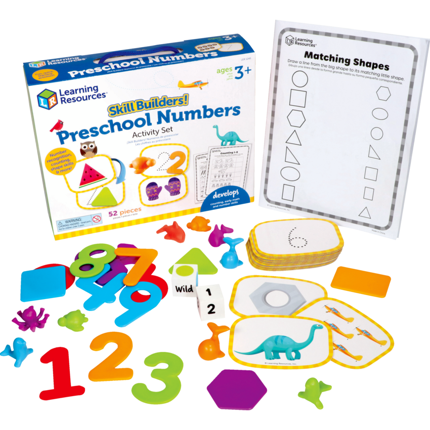 Learning Resources® Skill Builders! Preschool Numbers Activity Set 52 pieces/set