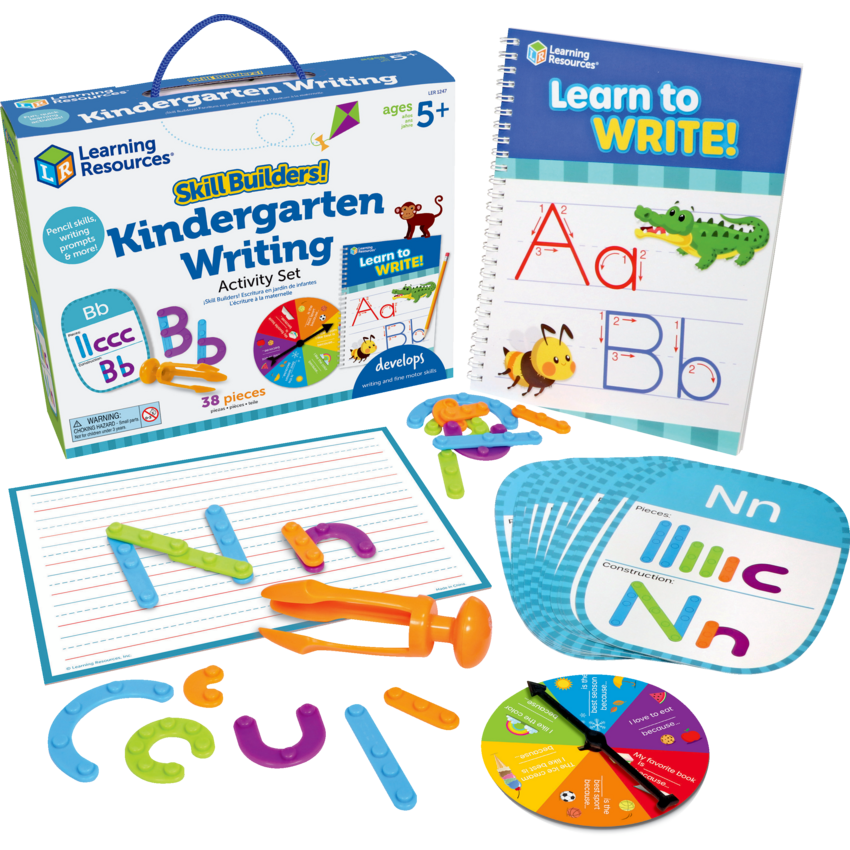 Learning Resources® Skill Builders! Kindergarten Writing Activity Set 38 pieces/set