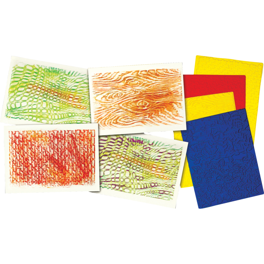 Roylco Rubbing Plates Texture 4 plates 8-1/2" x 11" 4/pkg