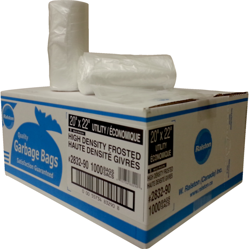 Ralston 2800 Series High Density Industrial Garbage Bags Utility Frosted 1,000/ctn