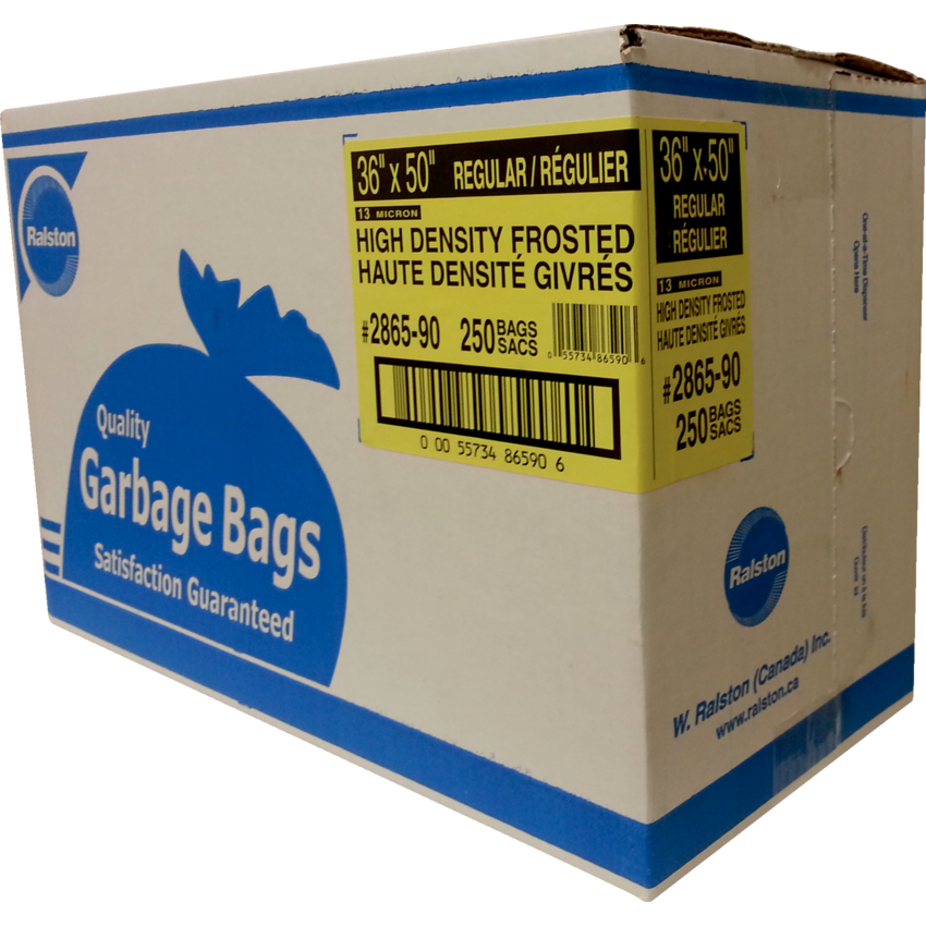 Ralston 2800 Series High Density Industrial Garbage Bags Regular Frosted 250/ctn
