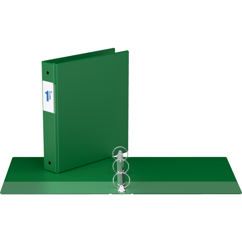 Davis Group® Essential Premium Economy Round Ring Binder 1-1/2" Green
