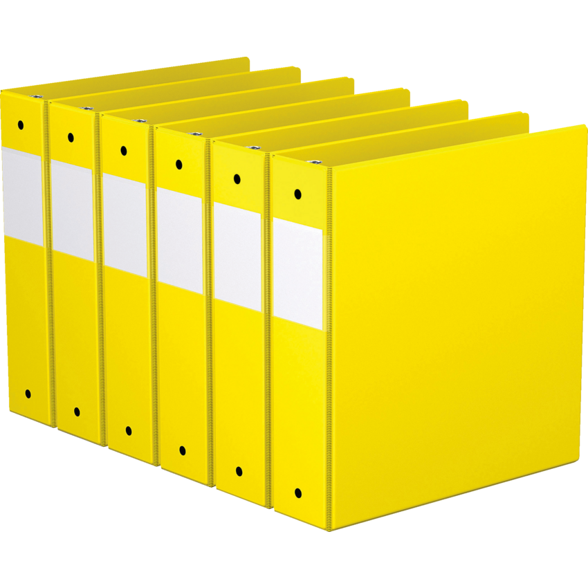 Davis Group® Essential Premium Economy Round Ring Binder 2" Yellow