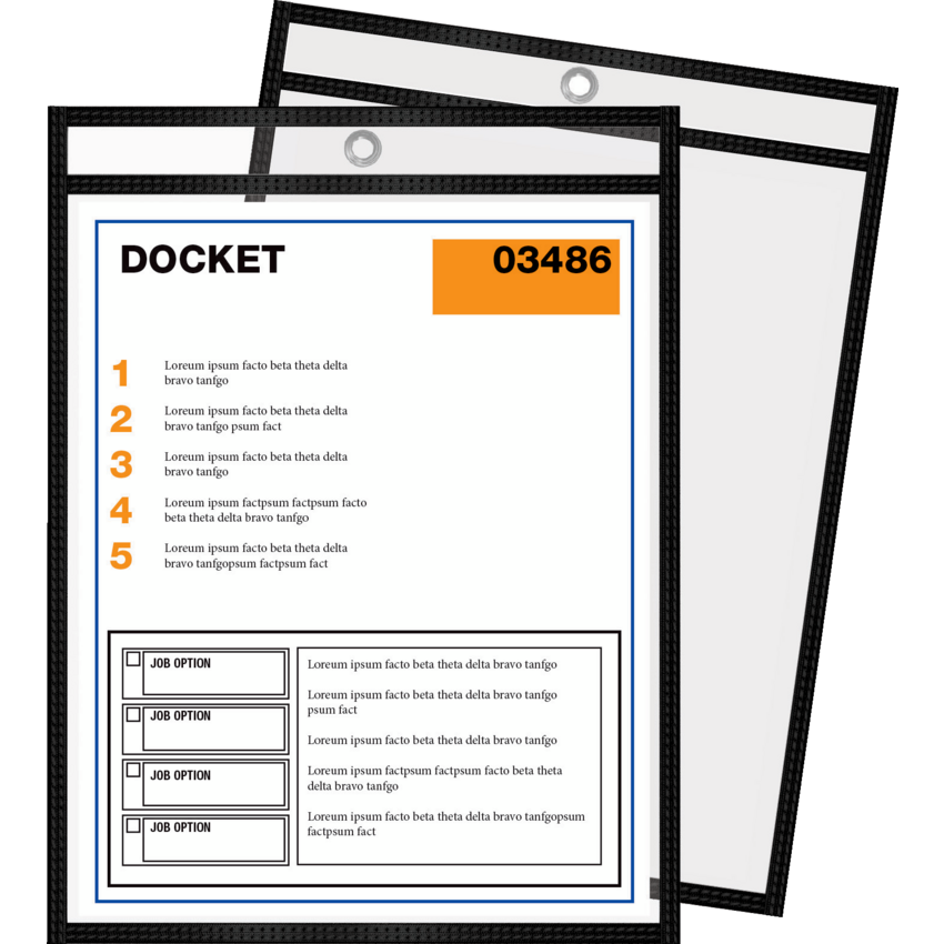 Davis Group QuickFit® Shop Ticket Holder 9" x 12" Black 5/pkg