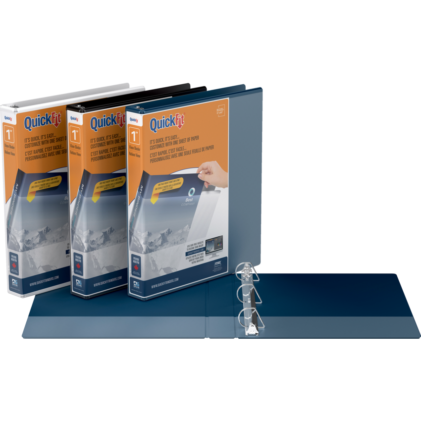 Davis Group QuickFit® View D-Ring Binder 1" White