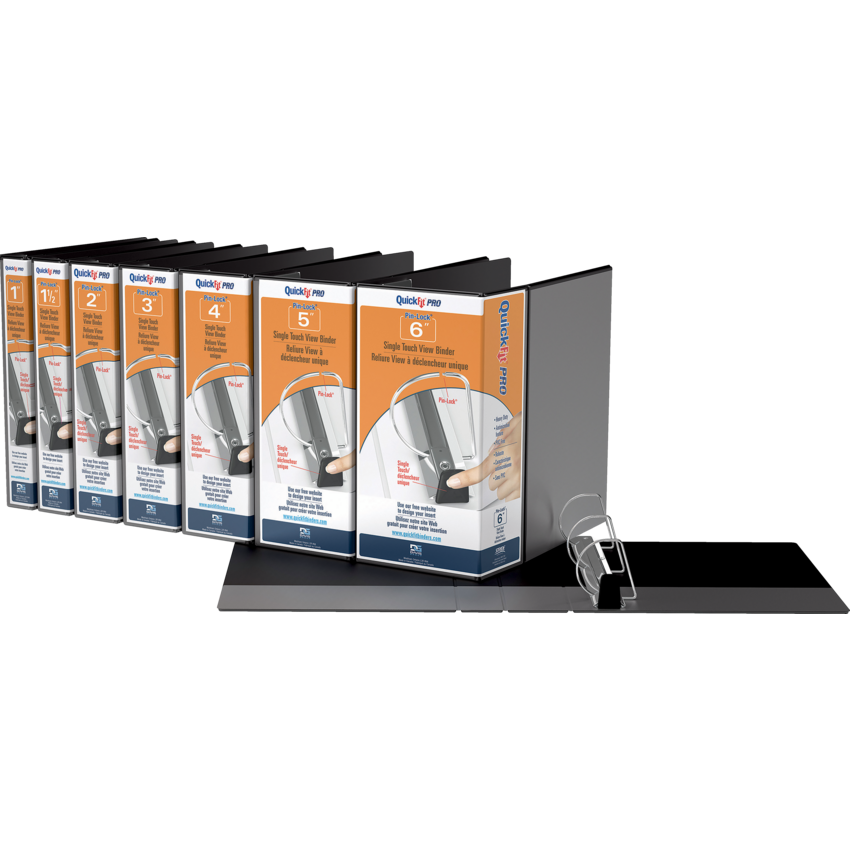 Davis Group QuickFit® PRO HD Single Touch Pin-Lock® View Binder 1" Black