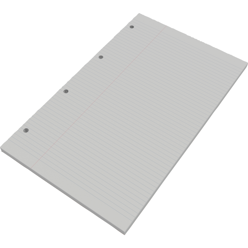 Davis Group Legal Supplies Trial/Evidence/Exam Ruled Paper 8-1/2" x 14” White 100 sheets/pkg