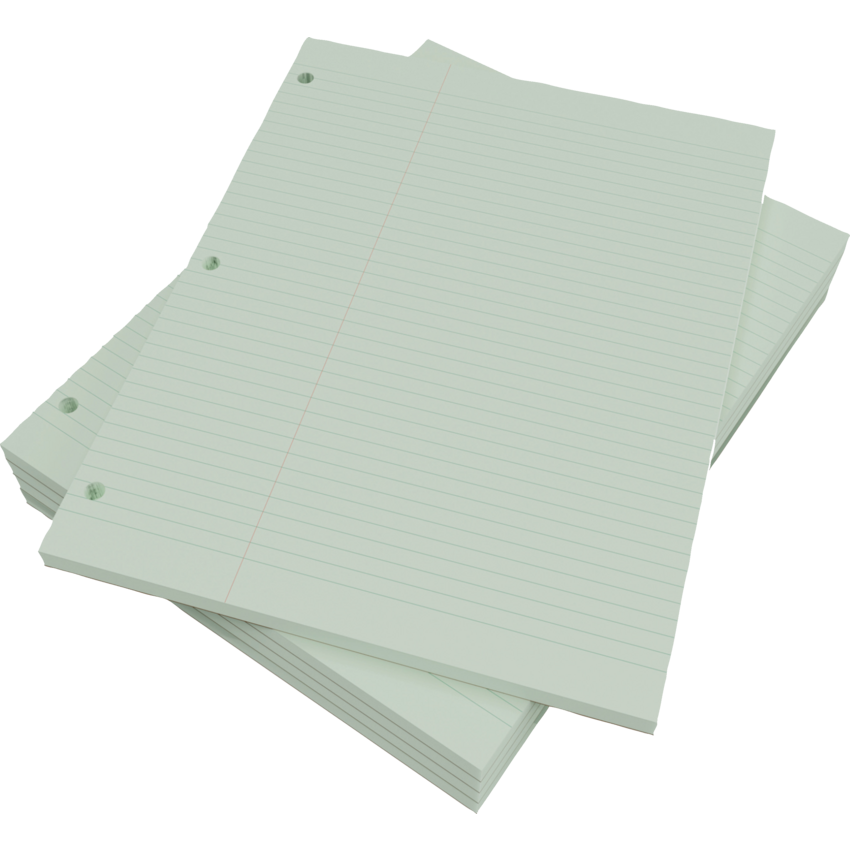Davis Group Legal Supplies Green Trial Paper Pads 8-1/2" x 11" 75 sheets/pad 5 pads/pkg