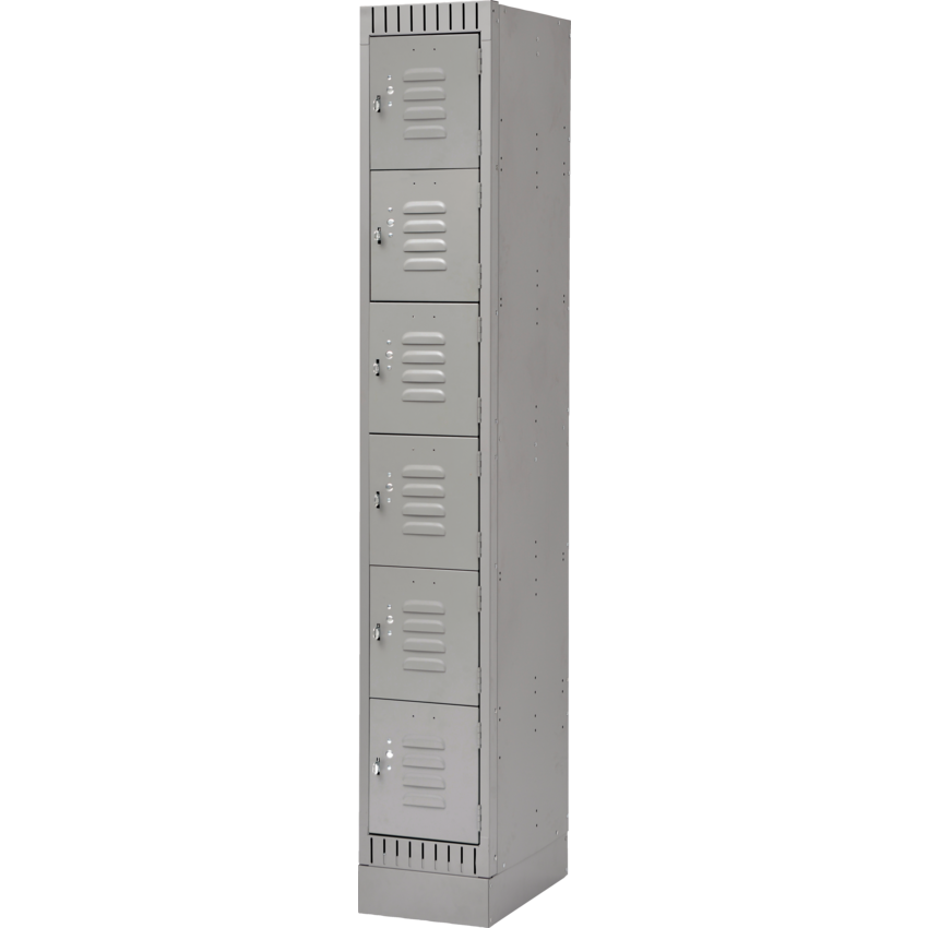Kleton® RTA Steel Locker Lockerettes w/Recessed Base Bank of 1 Grey