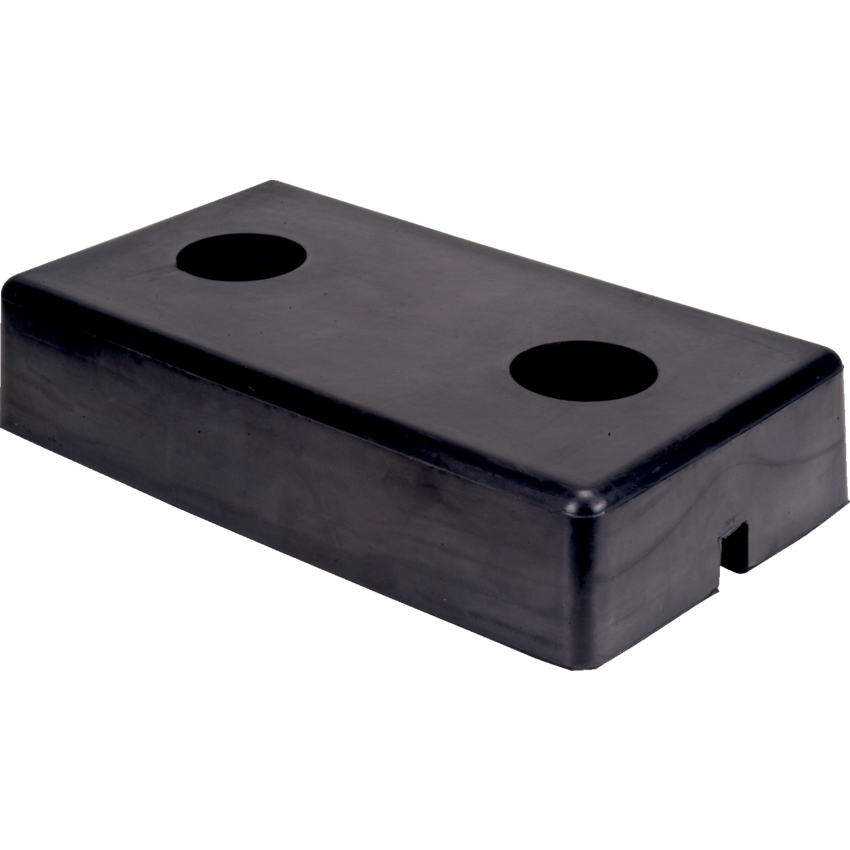 Kleton® Molded Dock Bumper Rectangular Rubber 32 lb