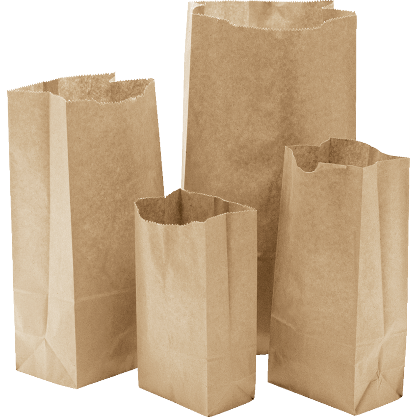 Sacs Frontenac Paper Bags 6" x 12-1/2" Brown Kraft 500/cse