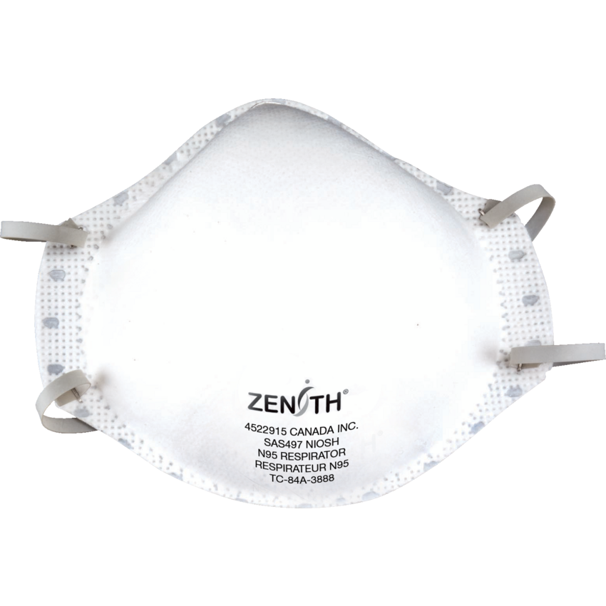 Zenith® N95 Particulate Respirators White 20/box