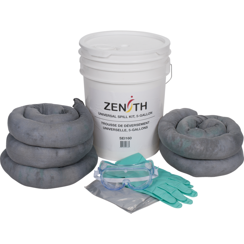 Zenith® 5-Gallon Spill Kit Universal Poly Pail