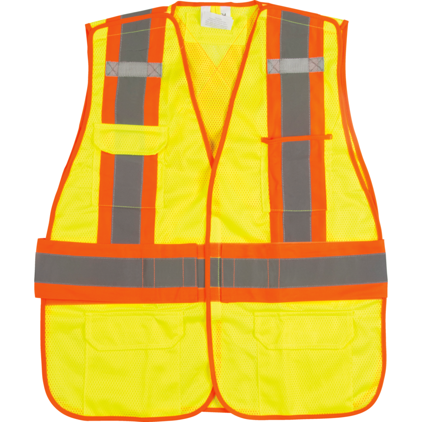 Zenith® High Visibility Surveyor Vest Large Lime Yellow