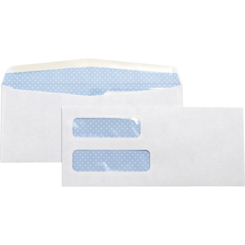 Business Source® Double Window Invoice Envelopes #10 4-1/8" x 9-1/2" White 500/box