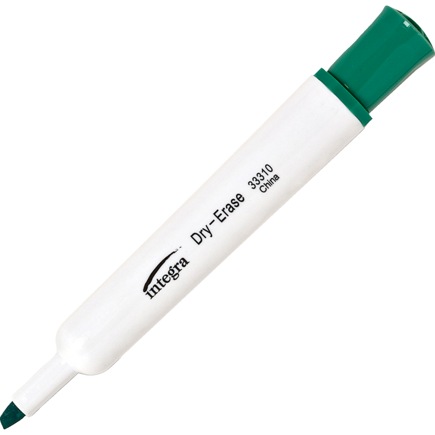 Integra™ Dry-Erase Markers Chisel Tip Green 12/box