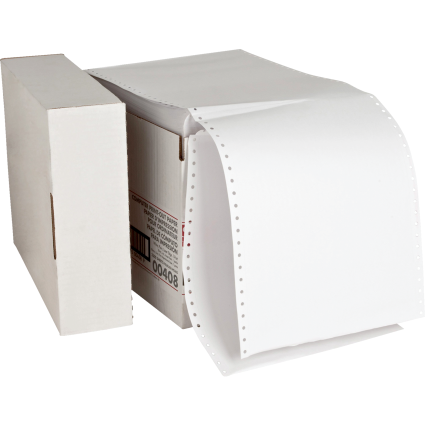 Sparco™ Computer Paper Plain Removable Edges 1 Part 9-1/2" x 11" 2,300 sheets/ctn