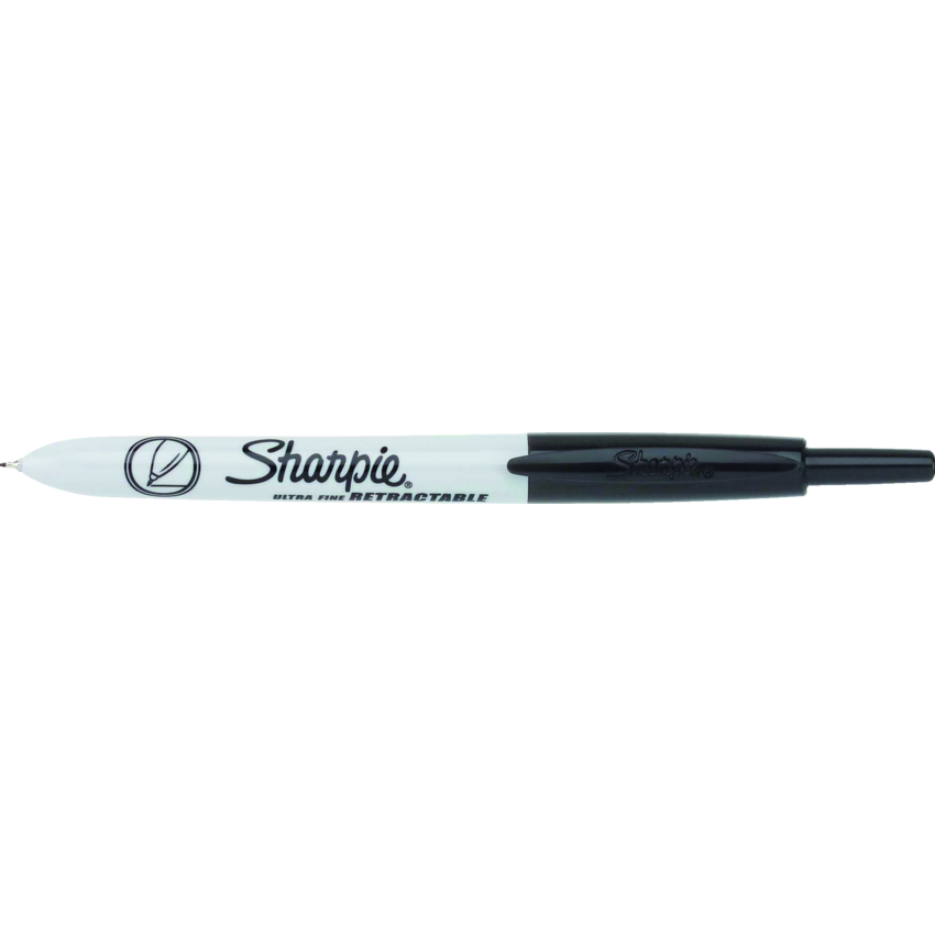 Sharpie® Retractable Permanent Markers Ultra Fine Tip Black 12/box