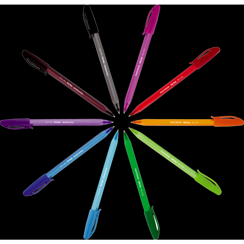 Paper Mate® InkJoy® 100 Ball Point Pens Medium Point Assorted Fashion Colours 10/pkg