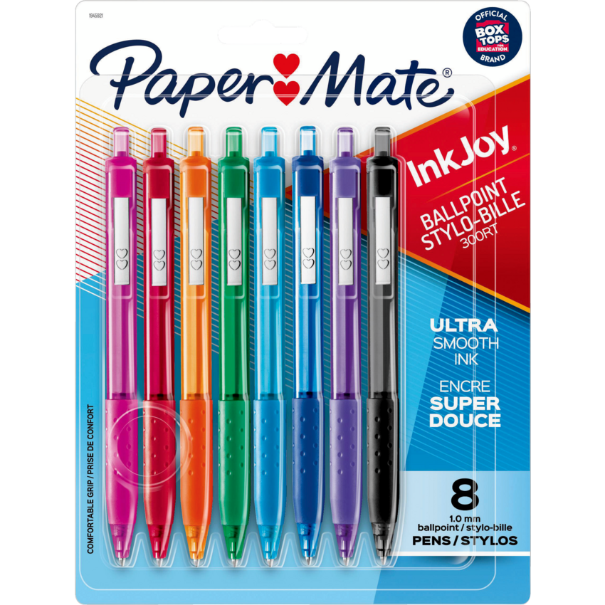 Paper Mate® InkJoy® 300 RT Retractable Ball Point Pens Medium Point Assorted Fashion Colours 8/pkg