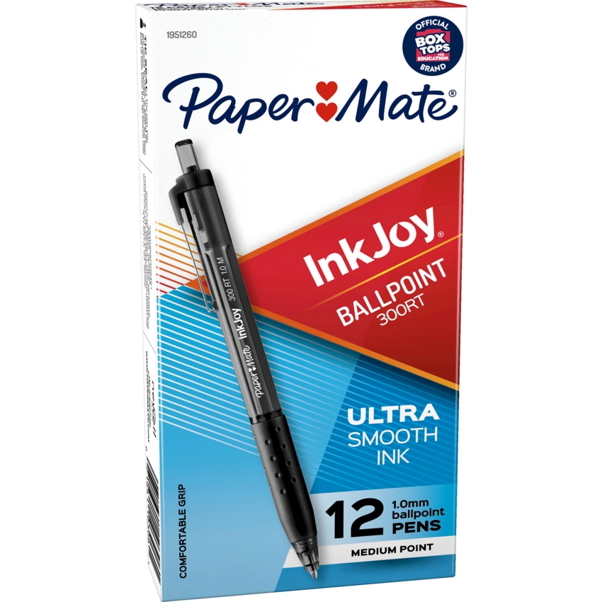 Paper Mate® InkJoy® 300 RT Retractable Ball Point Pen Medium Point Black 12/box