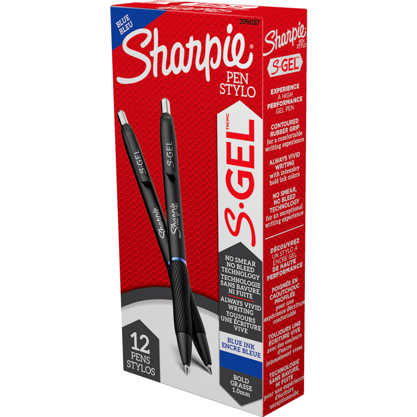 Sharpie® S-Gel® Retractable Pens 1.0 mm Blue 12/box