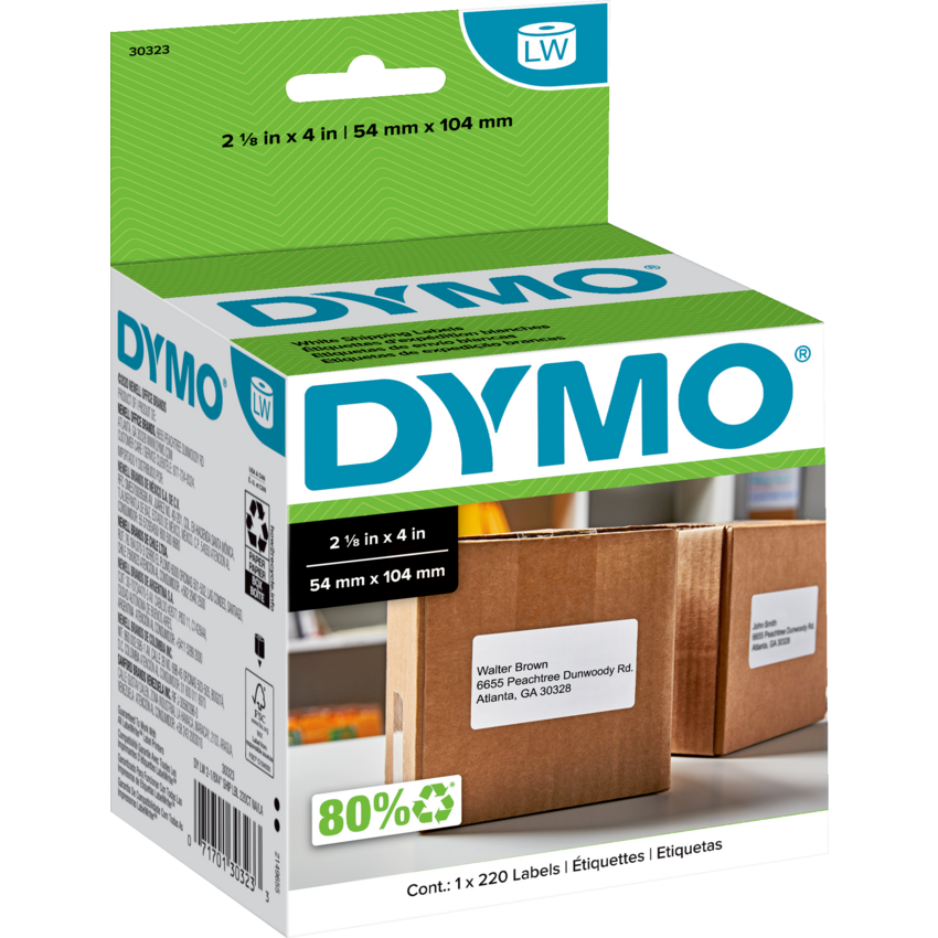 DYMO® LabelWriter® Small Shipping Labels 2-1/8" x 4" White 220/box