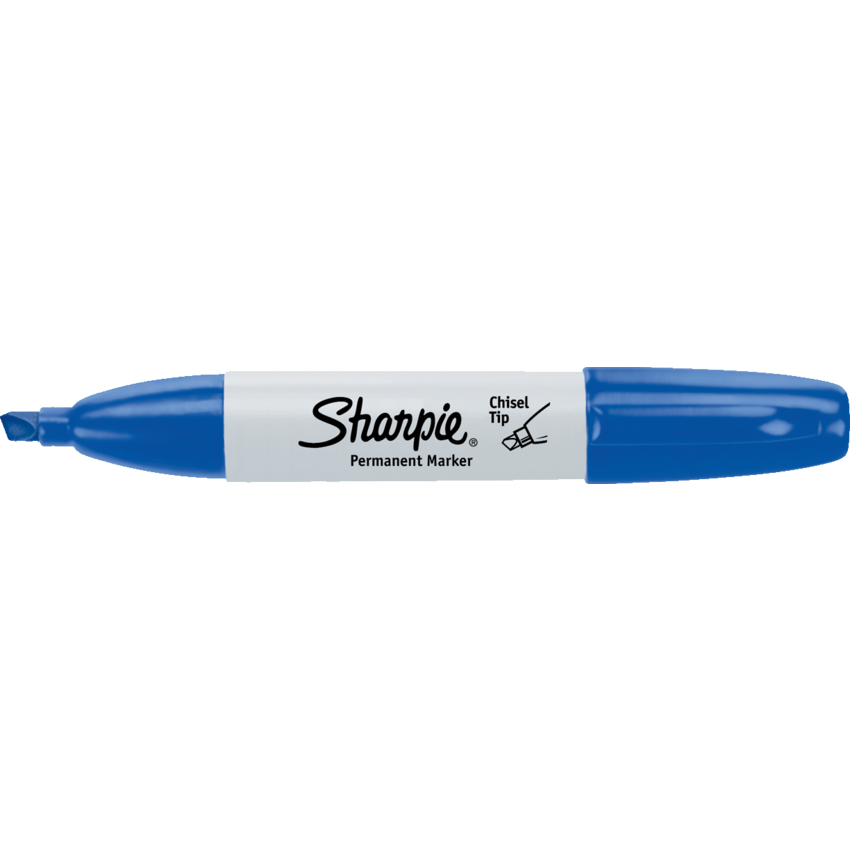 Sharpie® Permanent Marker Chisel Blue 12/box