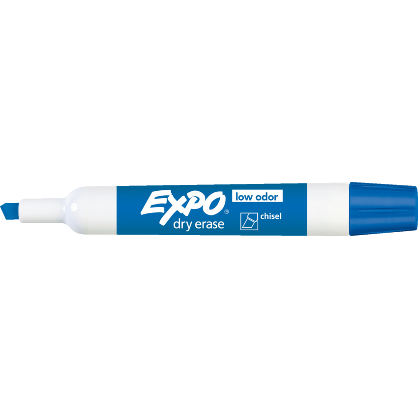 Expo® Low Odour Dry Erase Marker Chisel Tip Blue