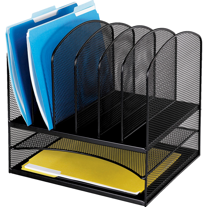 Safco® Onyx™ Mesh Desk Organizer Black